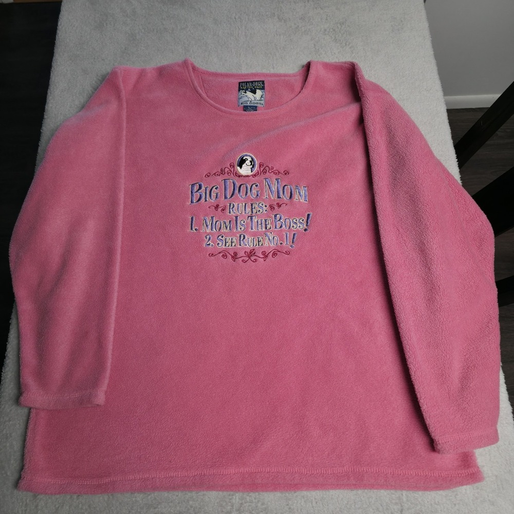VTG Big Dogs Polar Dogs High Tech Gear Fleece Dog Mom XL Sweatshirt